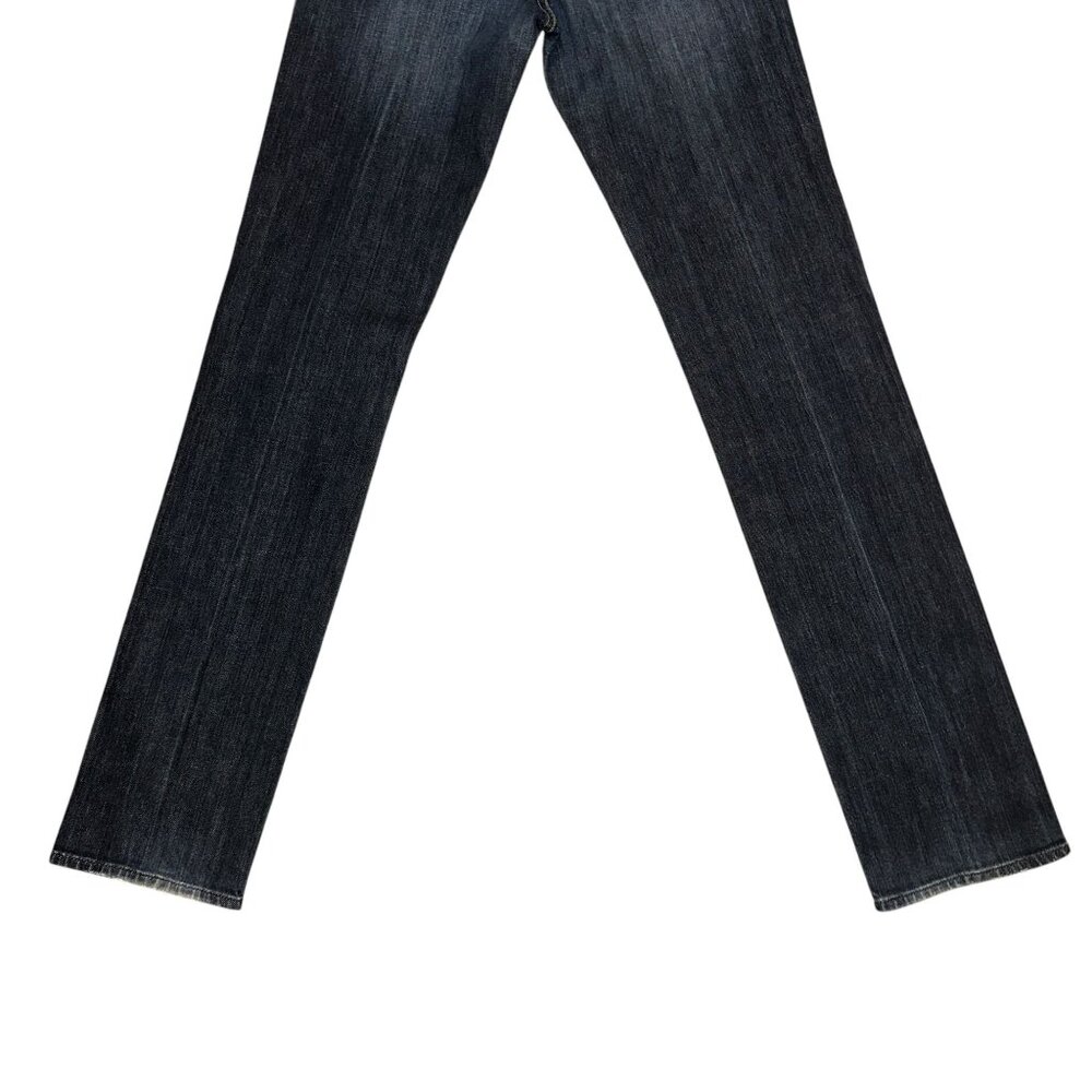 7 For All Mankind 7FAM Womens Jeans 27 34 Straight Leg Medium Wash Embroidered - Picture 7 of 8
